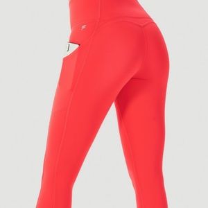 Fabletics Oasis PureLuxe High-Waisted 7/8 Legging in Paprika